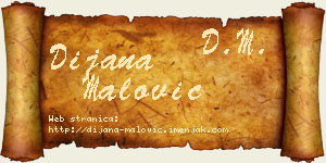 Dijana Malović vizit kartica
